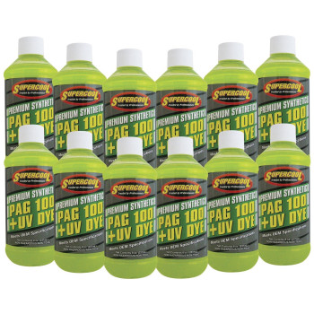 TSI Supercool P100-8D-12CP PAG 100-Viscosity Plus U/V Dye Oil - 8 oz, 12 Pack