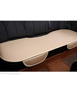 EDEALYN New Universal Ultrathin Antiskid Car Seat Cushion Seat Cover Pad Mat for Auto Accessories Office Chair Four Seasons General (Beige(Rear seat))