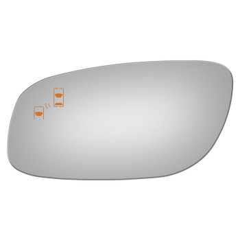 Burco 4311B Driver Side Power Replacement Mirror Glass with Lasered Holes to use with Factory Blind Spot Detector for 2010-2017 FORD TAURUS