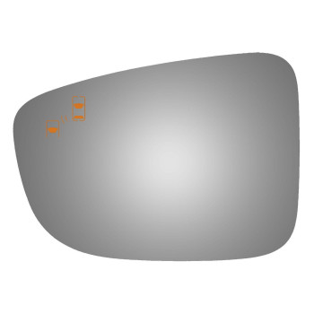 Burco 4522B Driver Side Power Replacement Mirror Glass with Lasered Holes to use with Factory Blind Spot Detector for 2014-2017 MAZDA 3, 2014-2017 MAZDA 6