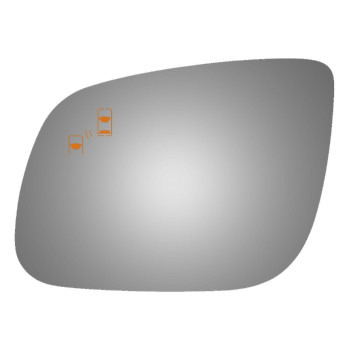 Burco 4588B Driver Side Power Replacement Mirror Glass with Lasered Holes to use with Factory Blind Spot Detector for 2015-2017 KIA SEDONA