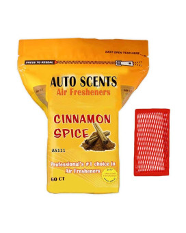 Cinnamon Spice Scent Professional Air Freshener Pads - Remove The Worst Smells with These Heavy Duty Pads (60 Pads Per Pack) (Cinnamon Spice Scent)