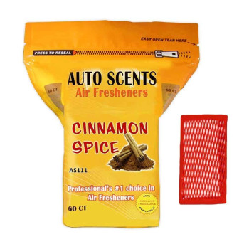 Cinnamon Spice Scent Professional Air Freshener Pads - Remove The Worst Smells with These Heavy Duty Pads (60 Pads Per Pack) (Cinnamon Spice Scent)