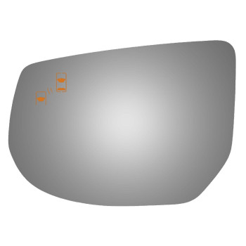 Burco 4476B Driver Side Power Replacement Mirror Glass with Lasered Holes to use with Factory Blind Spot Detector for 13-18 CADILLAC XTS