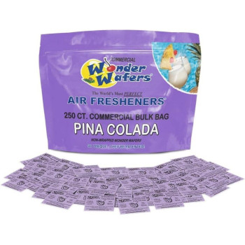 Wonder Wafers 250 Count Unwrapped Automobile Professional Use Air Fresheners Car and Truck Detail (Pina Colada)