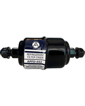 Appli Parts APFD-032 1/4 in Liquid Line Refrigerant AC Filter Drier hvac Refrigeration 032 SAE Flare connection universal unidirectional 4-1/2 in long 1-3/4 in wide