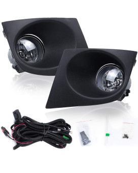 RP Remarkable Power, Fit For 2007 2008 2009 2010 2011 Versa Chrome Black Bezel Fog Light Kit FL7126