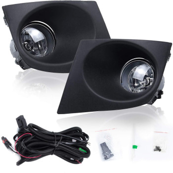 RP Remarkable Power, Fit For 2007 2008 2009 2010 2011 Versa Chrome Black Bezel Fog Light Kit FL7126