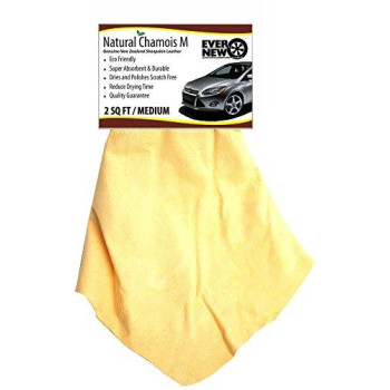 Natural Chamois M (2 sq ft.) Medium Size by Ever New Automotive Premium New Zealand Sheepskin! Fast Drying! for Auto, Boats, RV and Home! Chamois is Long Lasting and Super Absorbent!