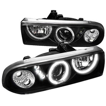 Spec-D Tuning LHP-S1098JM-RS Chevy S10 Blazer Pickup Black Halo SMD LED DRL Projector Headlights