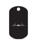 fagraphix Blackbird SR-71 Keychain GI Dog Tag Engraved skunkworks Skunk Black