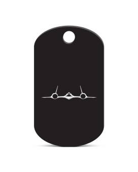 fagraphix Blackbird SR-71 Keychain GI Dog Tag Engraved skunkworks Skunk Black