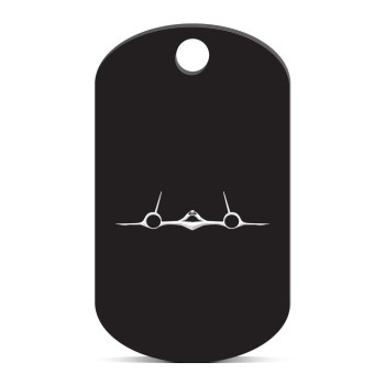 fagraphix Blackbird SR-71 Keychain GI Dog Tag Engraved skunkworks Skunk Black