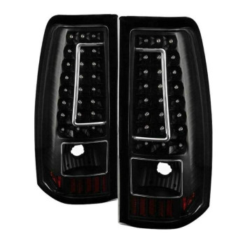 Xtune ALT-ON-CS03-G2-LED-BK Tail Light (Chevy Silverado 1500-2500-3500 03-06 (Does Not Fit Stepside) - C-Shape LED s - Black)