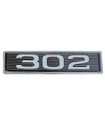 Mustang 302 Classic Hood Scoop Shaker Emblem in Chrome & Black