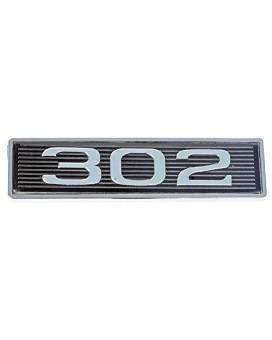Mustang 302 Classic Hood Scoop Shaker Emblem in Chrome & Black