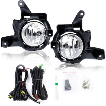 RP Remarkable Power, Fog Light fit for 2013 2014 2015 RAV4 Clear Fog Lights KIT Assembly with Wiring Harness& Switch, H16 12V 19W Halogen Bulbs Clear Lens FL7001