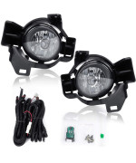 RP Remarkable Power, Fog Light for 2010-2012 Altima 4DR Sedan Driving Bumper Fog Lamps with Black Cover Wiring Harness& Switch Clear Lens Kit for Sentra/Maxima/Rogue/Infiniti FL7062