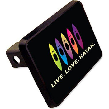 Live Love Kayak Trailer Hitch Cover Plug Funny Novelty