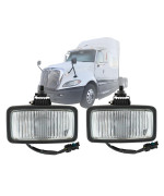 APA Replacement Fog Lamp with Bulb for 08-14 ProStar 93-11 9100 9200 9300 9400 9600 9700 9800 9700 Pair Passenger Right RH and Driver Left LH Side