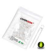 CHANZON 100 pcs 3mm Yellow-Green LED Diode Lights (Clear Round Transparent DC 2V 20mA) Bright Lighting Bulb Lamps Electronics Components Indicator Light Emitting Diodes