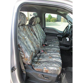 Durafit Seat Covers Made to fit, FD81 DS1 C 2016-2019 F250/F550 Camo Endura and for 2015-2019 Ford F150 Super Crew Front and Rear Seat Cover Set.