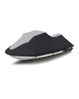 Super Heavy-Duty Cover Compatible for Honda AquaTrax F-12X F-12 Jetski Jet Ski PWC Cover 2002-2007 Black/Grey