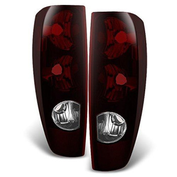 AKKON - For Chevy Colorado/GMC Canyon Truck Dark Red Tail Lights Driver Left + Passenger Right Replacement