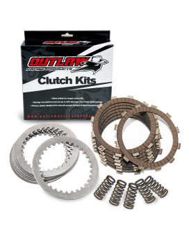 Outlaw Racing ORC81 Complete ATV Clutch Repair Rebuild Kit - Includes Springs Steel & Fiber Plates - Compatible with Honda TRX250R 1988-1989
