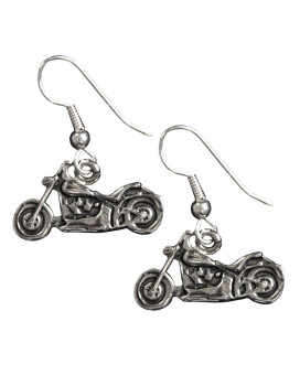 Hot Leathers 4372 Women's Motorcycle Earrings (Silver, Size 1)