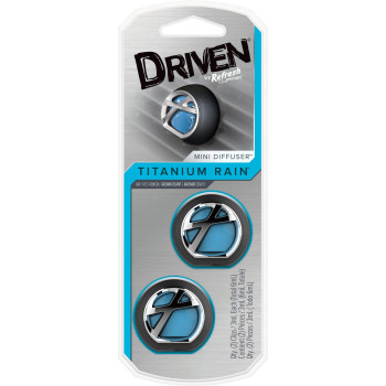 Refresh Your Car Driven by Refresh Your Car! E301452100 Mini Oil Diffuser, Titanium Rain, 2 Per Pack