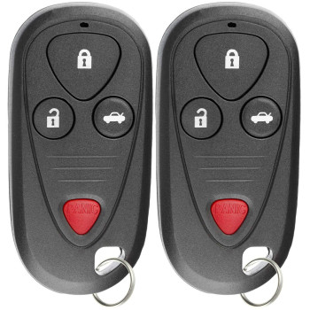 KeylessOption Keyless Entry Remote Control Car Key Fob Replacement for E4EG8D-444H-A (Pack of 2)