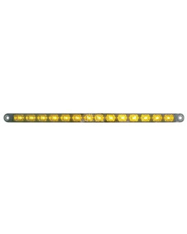 United Pacific 14 LED 12 Auxiliary strip Light - Amber LED/Chrome Lens, 39644B