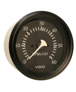 VDO Allentare 6000RPM 3-3/8 (85mm) Sterndrive Tachometer - 12V (Black-Black Bezel)