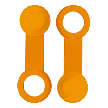 Outlaw Racing OR3194 Brake Bleeder Rubber Valve Screw Caps Universal Pair Orange