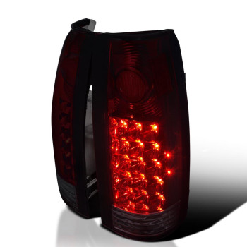 Spec-D Tuning Red Smoke Lens LED Tail Lights Compatible with Chevy/GMC C/K 1500/2500/3500 Truck Left + Right Pair Assembly