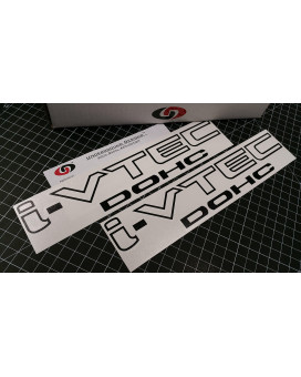 Aftermarket I VTEC DOHC 12 (Pair X2) Vinyl Decal Sticker Select Color (Gloss Black)