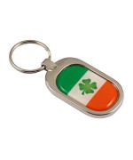 Ireland Flag Key Chain Metal Chrome Plated Keychain Key fob keyfob Irish