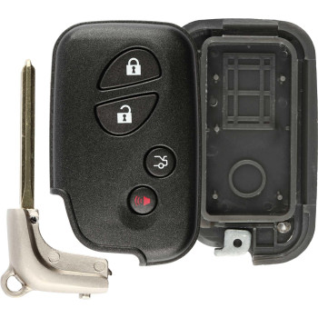 KeylessOption Keyless Entry Remote Key Fob Car Smart Key Shell Case Button Cover Replacement