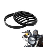 Alpha Rider Black Aluminum Headlight Grill Cover 5 3/4 Inch for Sportster Roadster XL1200R XL883 883 Custom XL883C/XL1200C Low XL883L/XL1200L Iron 883 XL883N