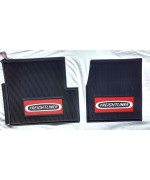 Freightliner Classic & Classic XL & FLD Black All-Weather Rubber Floor Mats OEM with Truck Logo - Fits All Years