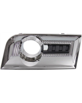 Evan Fischer Fog Light Trim Compatible with 2010-2015 GMC Terrain Chrome Front Right Side