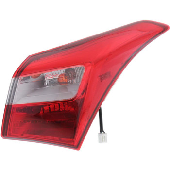 Evan-Fischer Tail Light Assembly Compatible with 2013 Hyundai Elantra GT Outer Halogen Bulb Type To 9-6-2012 Passenger Side