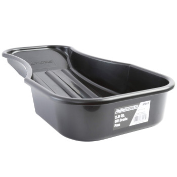 OEMTOOLS 87017 Low Profile Oil Drain Pan, 2.8 Quart, Black