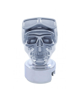 United Pacific 70642 Chrome Skull Biker 13/15/18 Speed Shift Knob With Mounting Adaptor