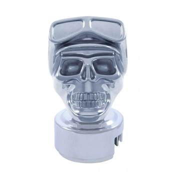 United Pacific 70642 Chrome Skull Biker 13/15/18 Speed Shift Knob With Mounting Adaptor