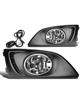 DNA MOTORING FL-ZTL-158-CH Front Bumper Fog Light Driver & Passenger Side Enhance visibility [Compatible with 11-15 Chevy Sonic / 12-15 Aveo]