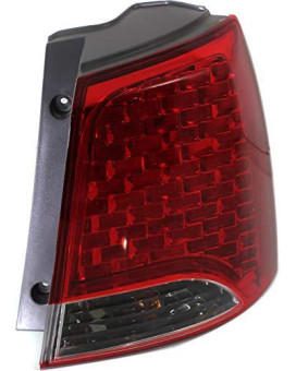 Evan-Fischer Tail Light Assembly Compatible with 2011-2013 Kia Sorento Outer Halogen Passenger Side