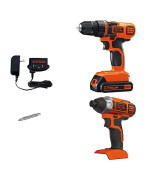 BLACK+DECKER 20V MAX Cordless Drill Combo Kit, 2-Tool (BD2KITCDDI)