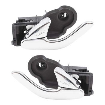 AutoandArt Brock Replacement Pair Set Inside Interior Chrome Door Handles Compatible with Escape Mariner & Hybrid Tribute EF92-73-330